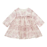 MAYORAL abito tinta unita con tulle e fantasia fiori Rosa per Neonata 2805X ROSA MAYORAL 