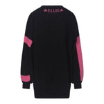 MARC ELLIS abito in maglia girocollo tinta unita con stampa Nero per Bambina JMJMX00111 NERO MARC ELLIS 