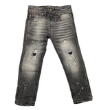 Cianotic Jeans Tinta Unita Con Girovita Regolabile Nero Per Bambino