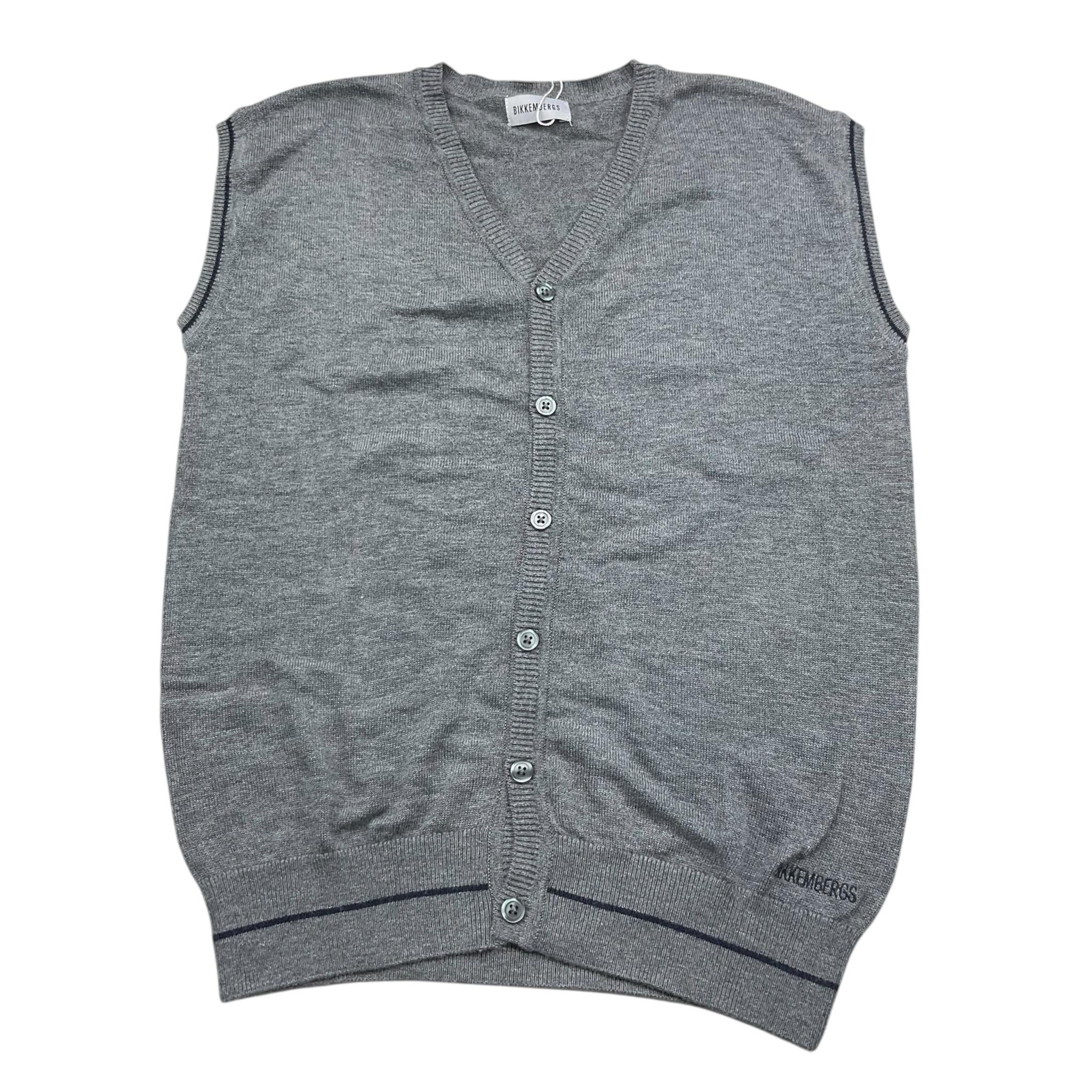 BiKKEMBERGS cardigan modello smanicato tinta unita  Grigio per Bambino BK1983 GRIGIO BiKKEMBERGS 
