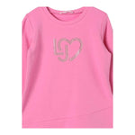 LIU JO abito modello felpa tinta unita con stampa Rosa per Bambina KF4023XXX ROSA LIU JO 