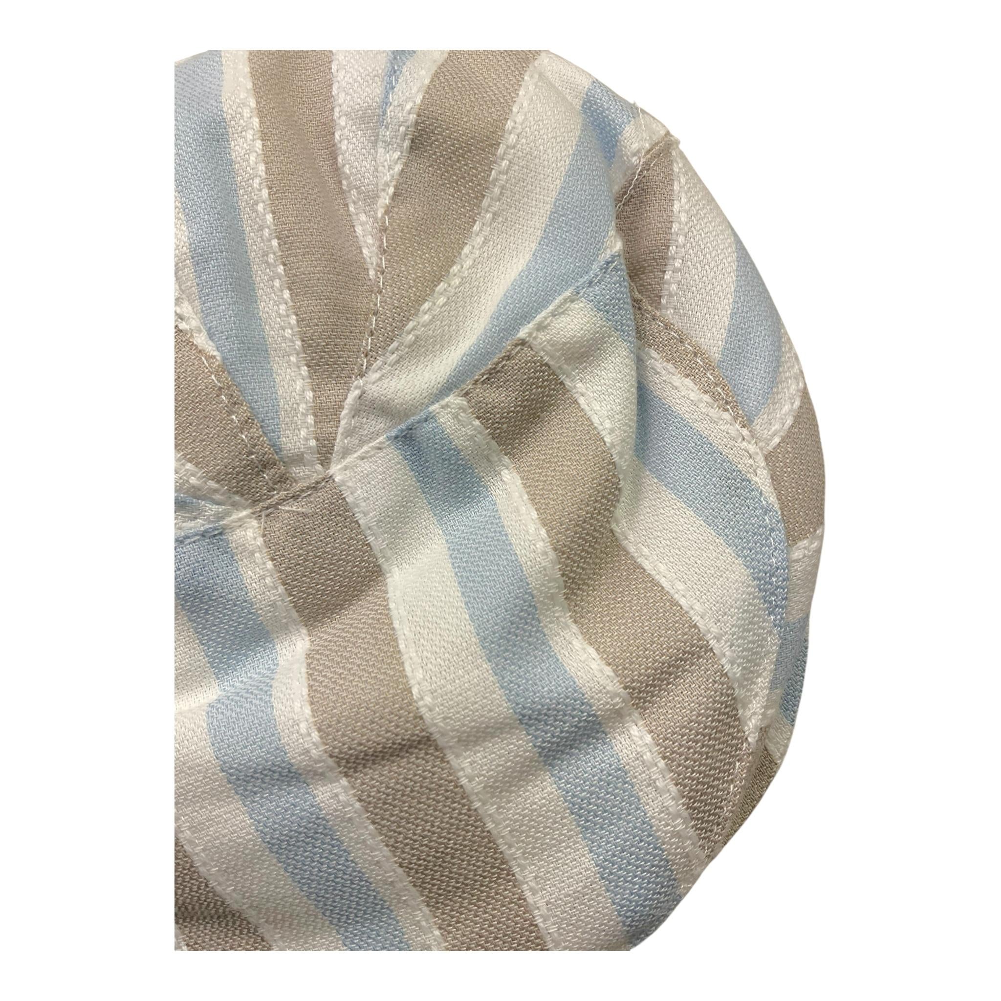 Ninnaoh Cappello Tinta Unita con Fantasia A Righe per Neonato E25CA208 BIANCO NINNAOH 