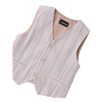 Sarabanda Gilet Tinta Unita Fantasia A Righe per Neonato 0B072N BEIGE SARABANDA 