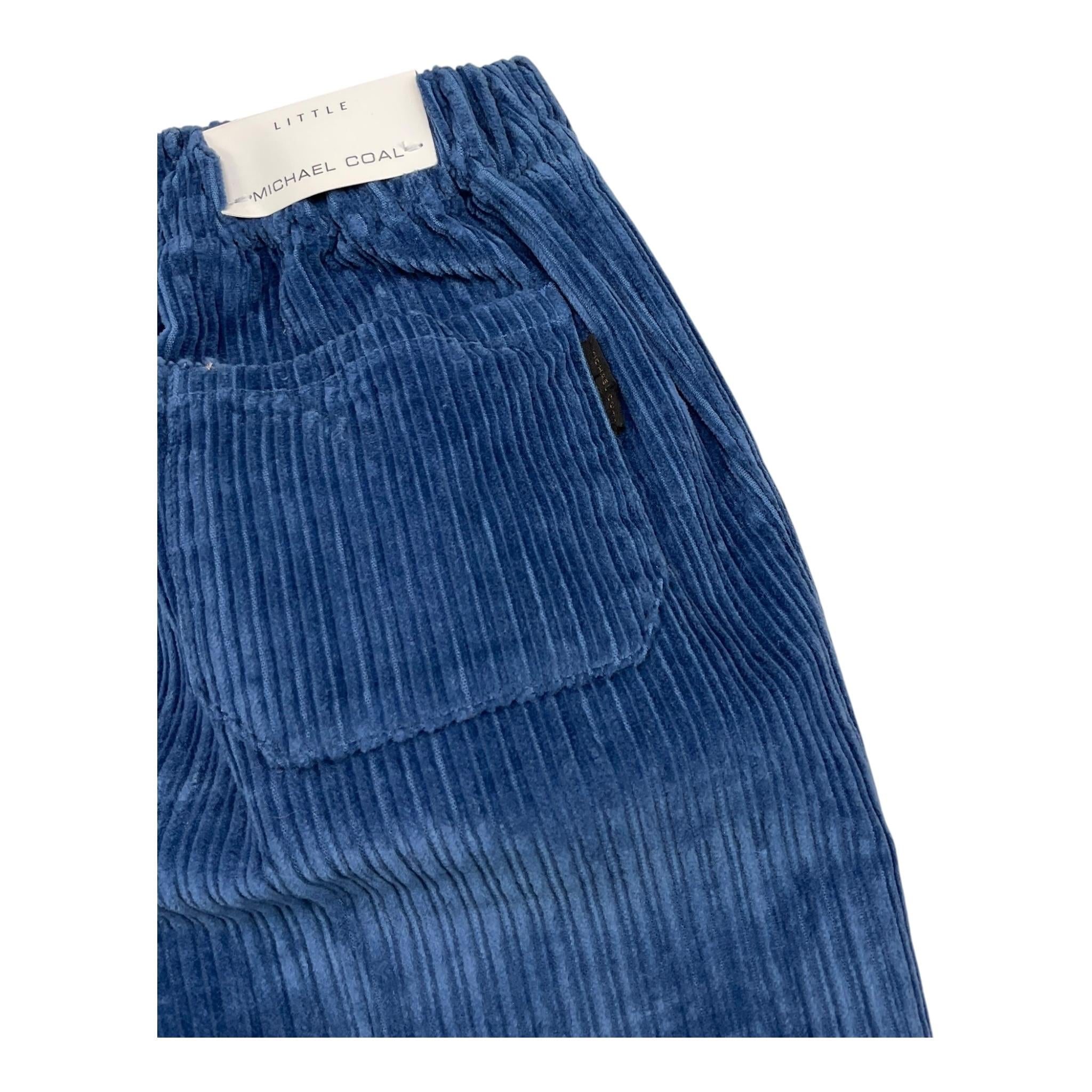 MICHAEL COAL pantalone tinta unita con elastic in vita Blu per Bambino YOUTOM3333F24 BLU MICHAEL COAL 