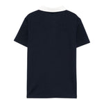 Tommy Hilfiger Polo Mezza Manica Tinta Unita con Logo per Bambino KB0KB09332 BLU TOMMY HILFIGER 