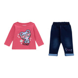 GUESS completo 2 pezzi shirt-jeans Rosa per Neonata A4YG06K6YW0 ROSA GUESS 