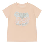 Guess T-Shirt Girocollo Tinta Unita con Stampa per Bambina K5RI06K6YW4J ROSA GUESS 