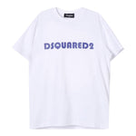 Dsquared2 T-Shirt Girocollo Tinta Unita con Stampa per Bambino DQ2072 BIANCO DSQUARED2 