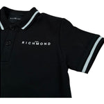 John Richmond Polo Mezza Manica Tinta Unita con Logo per Bambino RBP26022PO NERO JOHN RICHMOND 