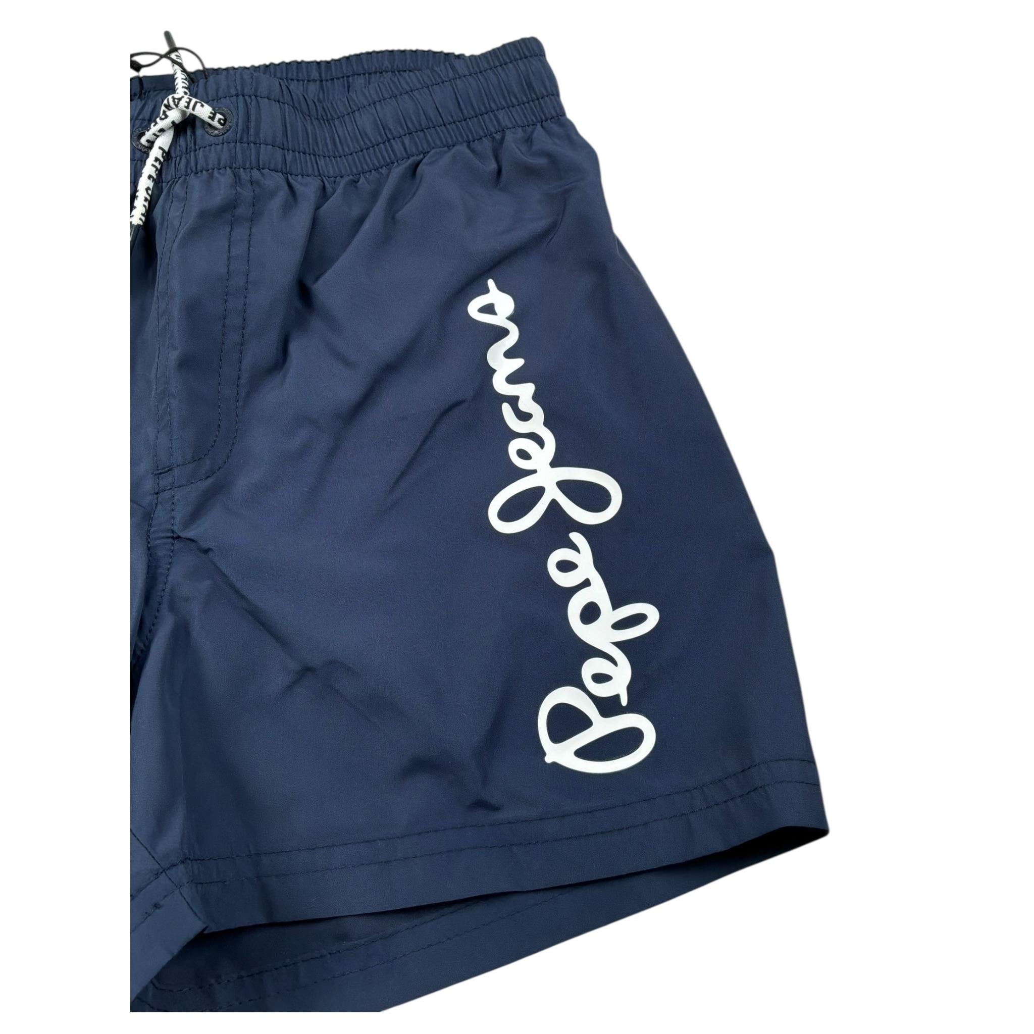 Pepe Jeans Costume Tinta Unita con Logo per Bambino PBB10344 BLU PEPE JEANS 