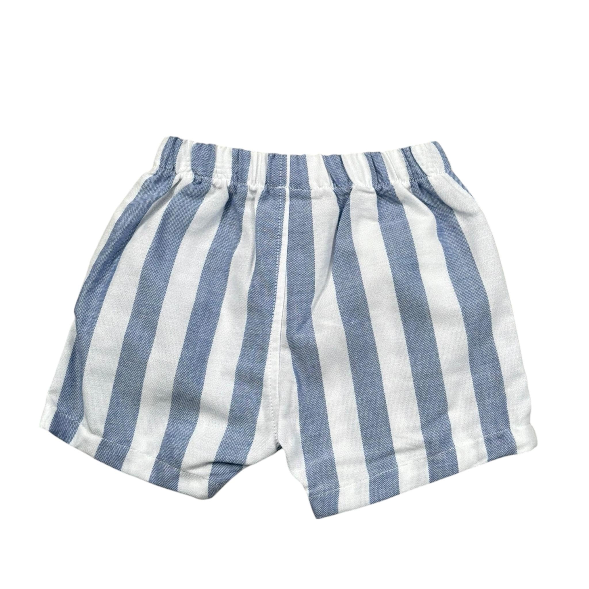 Laranjinha Bermuda Bicolore con Fantasia A Righe per Neonato 92908V5834R59 BIANCO LARANJINHA 