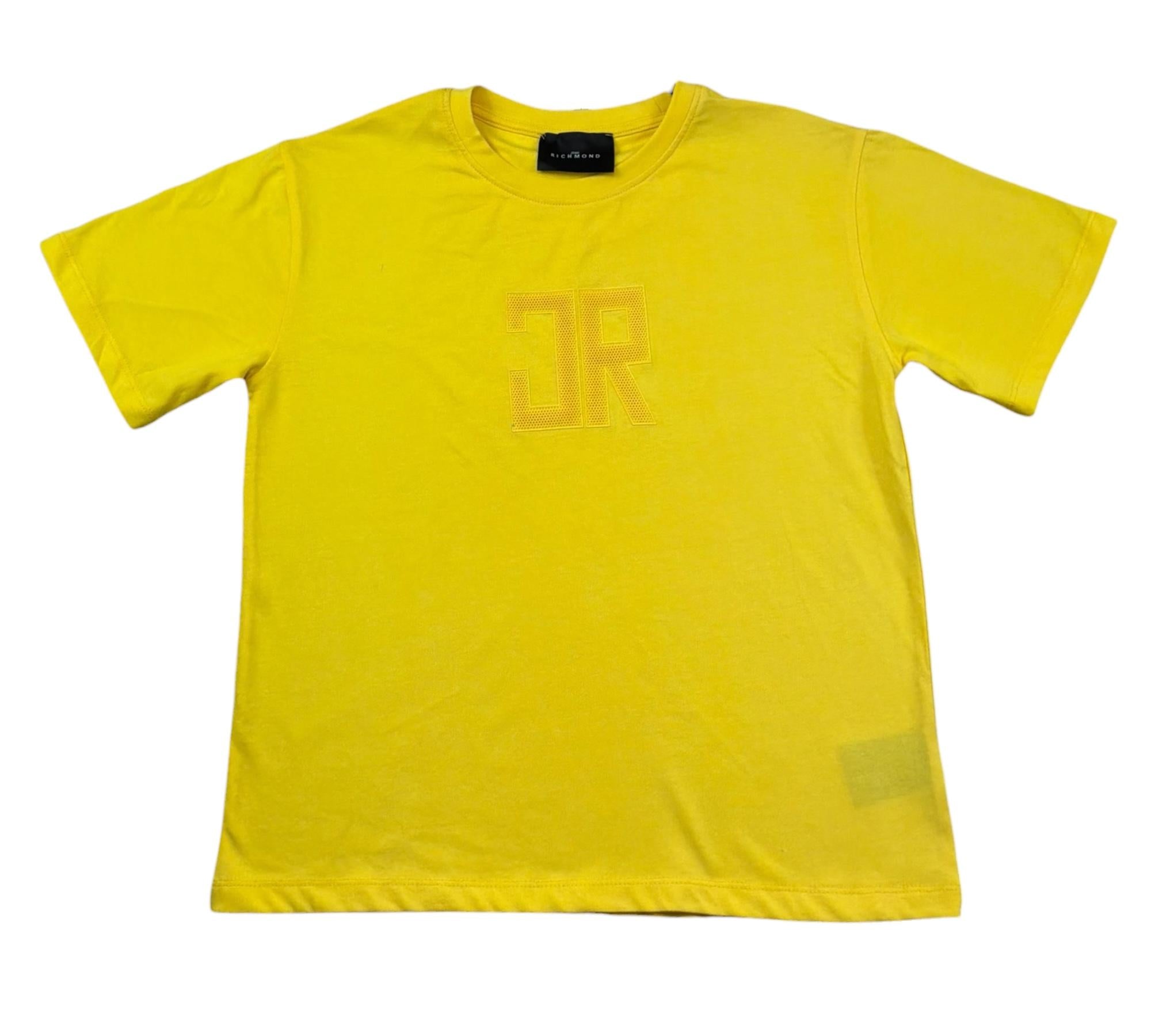 John Richmond T-Shirt Girocollo Tinta Unita con Stampa per Bambino RBP26006TS GIALLO JOHN RICHMOND 