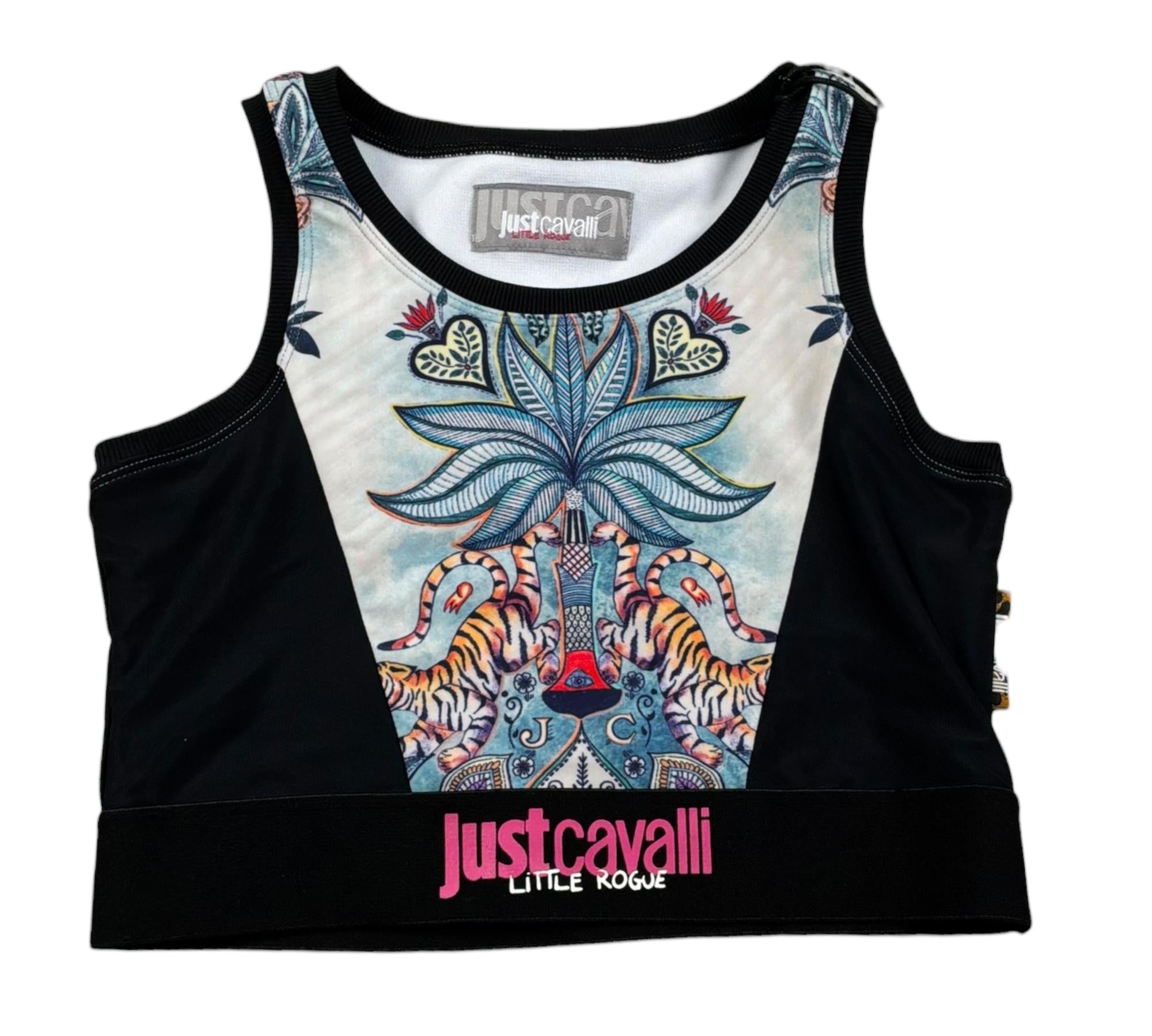 Just Cavalli Top Giromanica Stampa Fantasia per Bambina JGP2624TO NERO JUST CAVALLI 