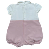 Lalalu' Pagliaccetto Bicolore Mezza Manica per Neonata PAL6I BIANCO/ROSA LALALU' 