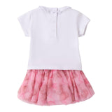Mini Banda Completo 2 Pezzi T-Shirt-Gonna per Neonata 3B754XX BIANCO/ROSA MINI BANDA 