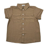 Barcellino Camicie Mezza Manica Tinta Unita per Bambino 120413 BEIGE BARCELLINO 