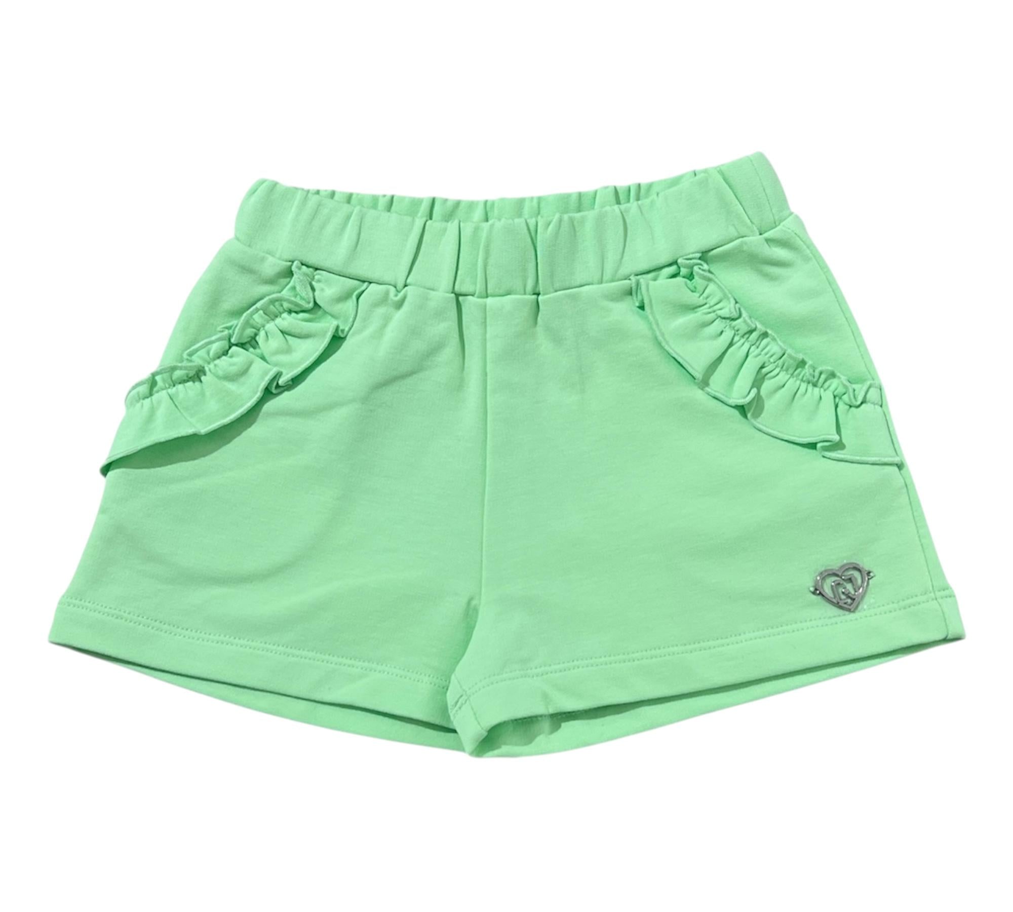 Liu Jo Short Tinta Unita con Logo per Neonata KA5083 VERDE LIU JO 