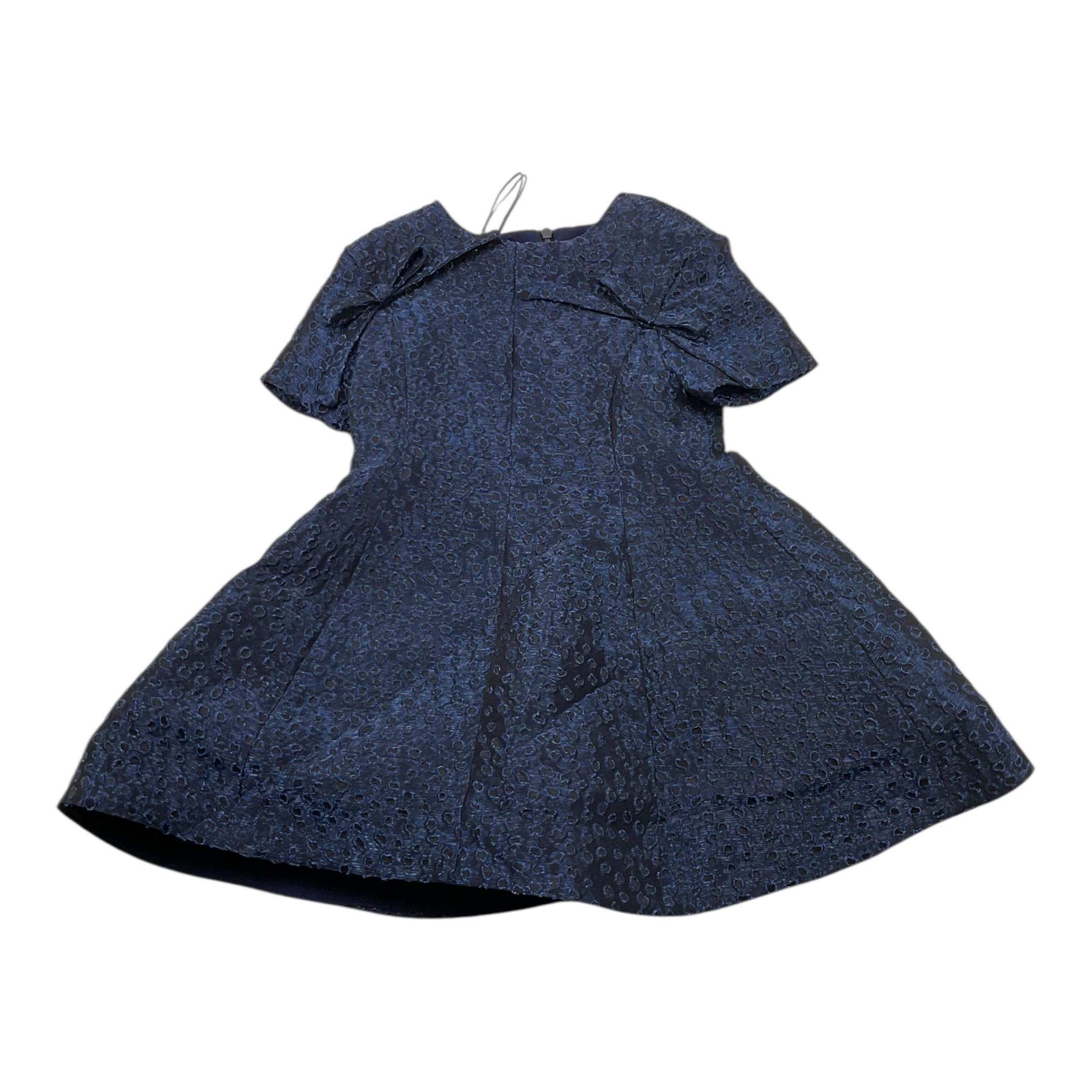 MIMISOL abito tinta unita mezza manica con ricami Blu per Neonata MFAB586N BLU MIMISOL 