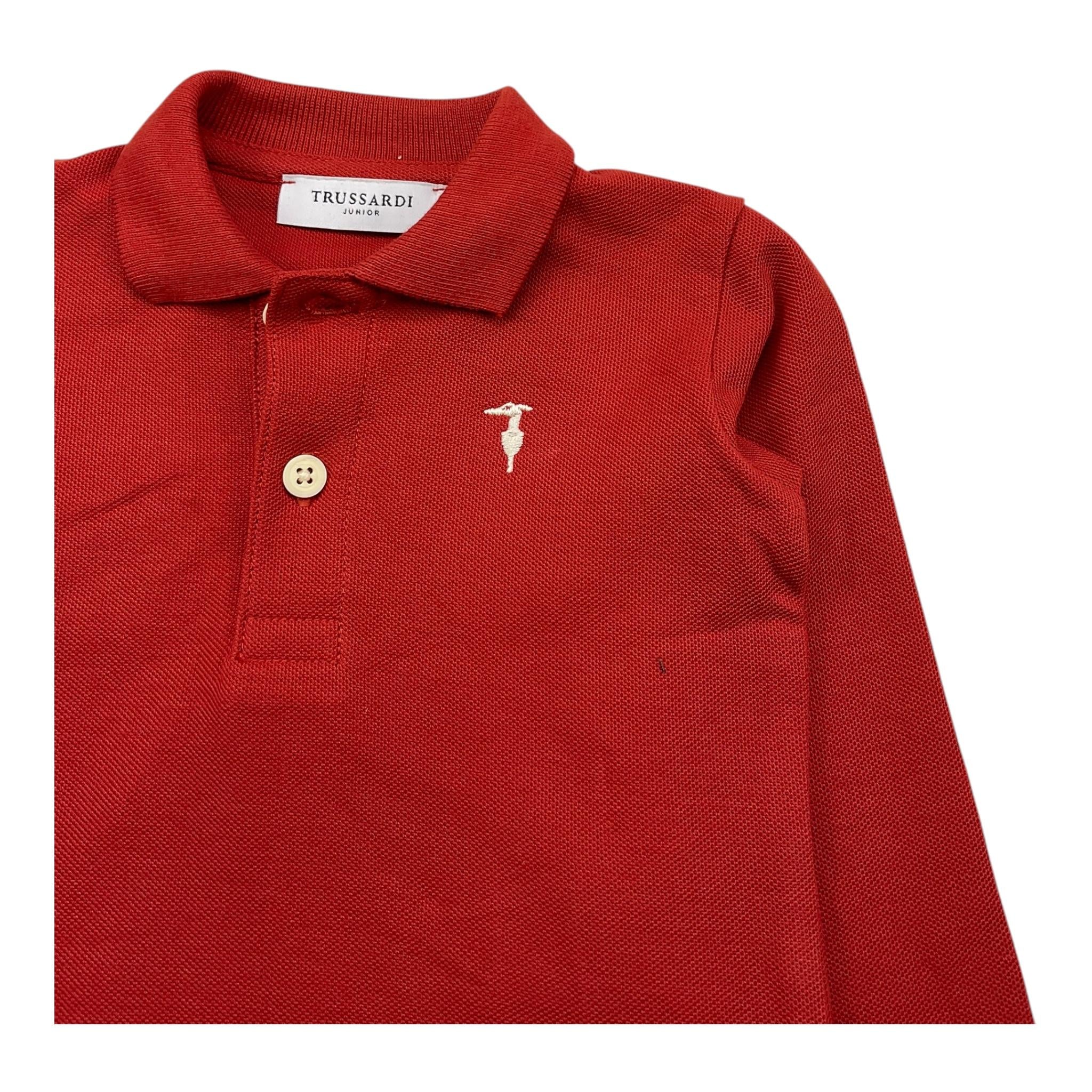TRUSSARDI polo manica lunga tinta unita Rosso per Neonato TIA25022 ROSSO TRUSSARDI 