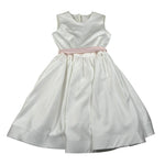 Les Gamins Abito Giromanica Tinta Unita con Cinturino per Bambina LG231020R BIANCO LES GAMINS 