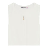 Patrizia Pepe Tutina Intera Tinta Unita per Bambina 7T0018 BIANCO PATRIZIA PEPE 