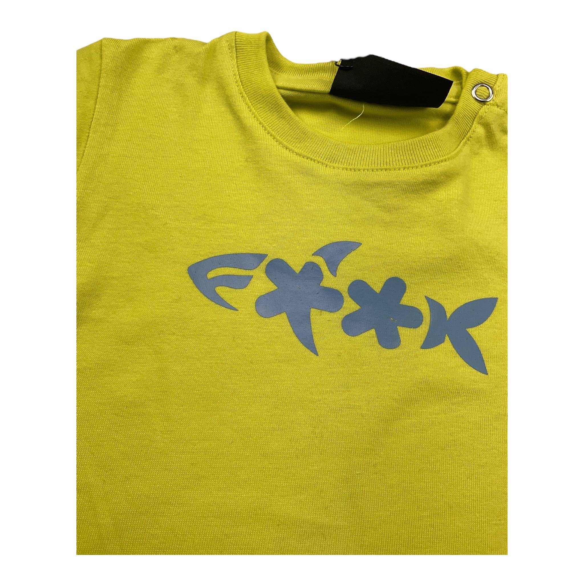 F**K T-Shirt Girocollo Tinta Unita con Logo per Neonato FJ25N01TS71TQ VERDE F**K 