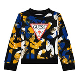 GUESS felpa chiusa girocollo stampa fantasia Nero per Bambino L4YQ02KA6R3 NERO GUESS 