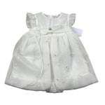 Barcellino Abito Mezza Manica Tinta Unita  per Neonata 121407 BIANCO BARCELLINO 