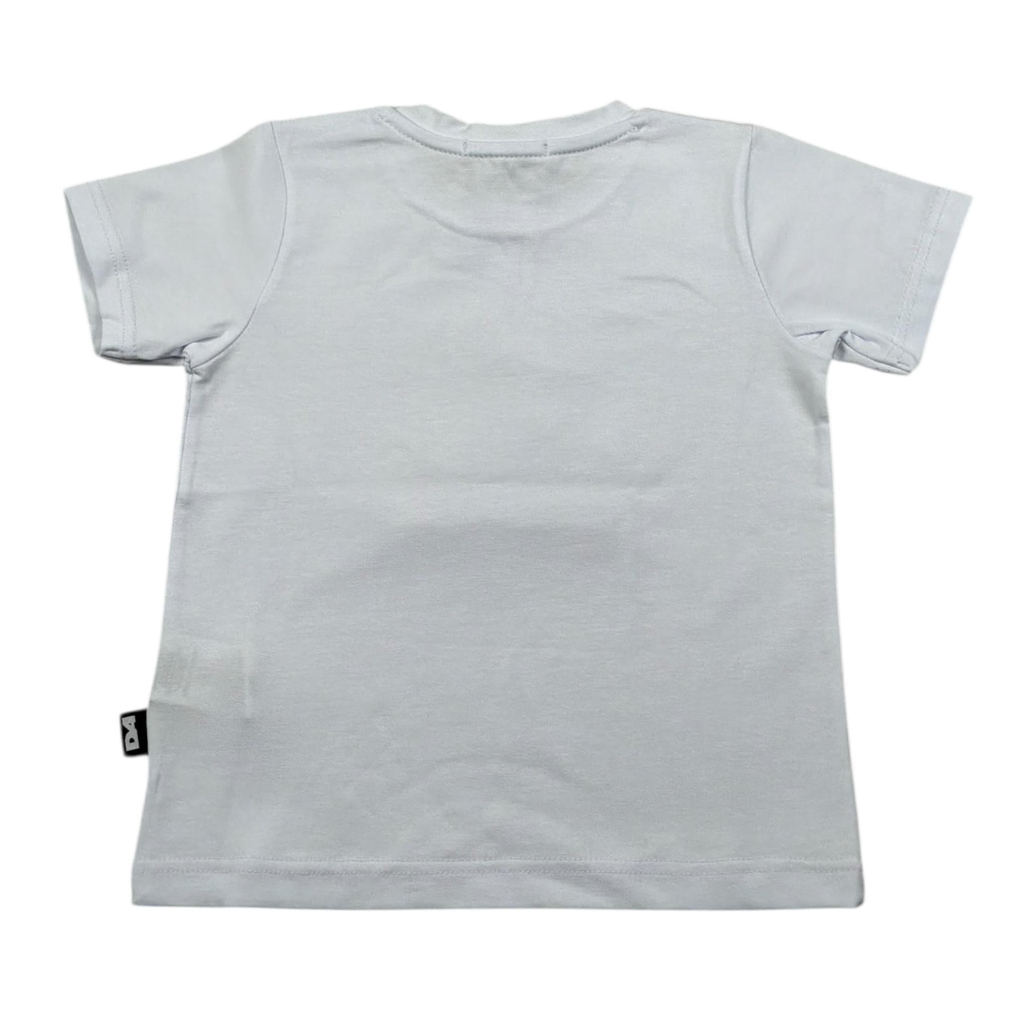 Daniele Alessandrini T-Shirt Girocollo Tinta Unita con Stampa per Neonato 1296M00261X BIANCO DANIELE ALESSANDRINI 