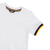 K-Way T-Shirt Tinta Unita Girocollo con Profili In Contrasto per Neonato K41319W BIANCO K-WAY 