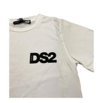 DROPSEASON2 t-shirt girocollo tinta unita con logo Bianco per Bambino FW242K39 BIANCO DROPSEASON2 