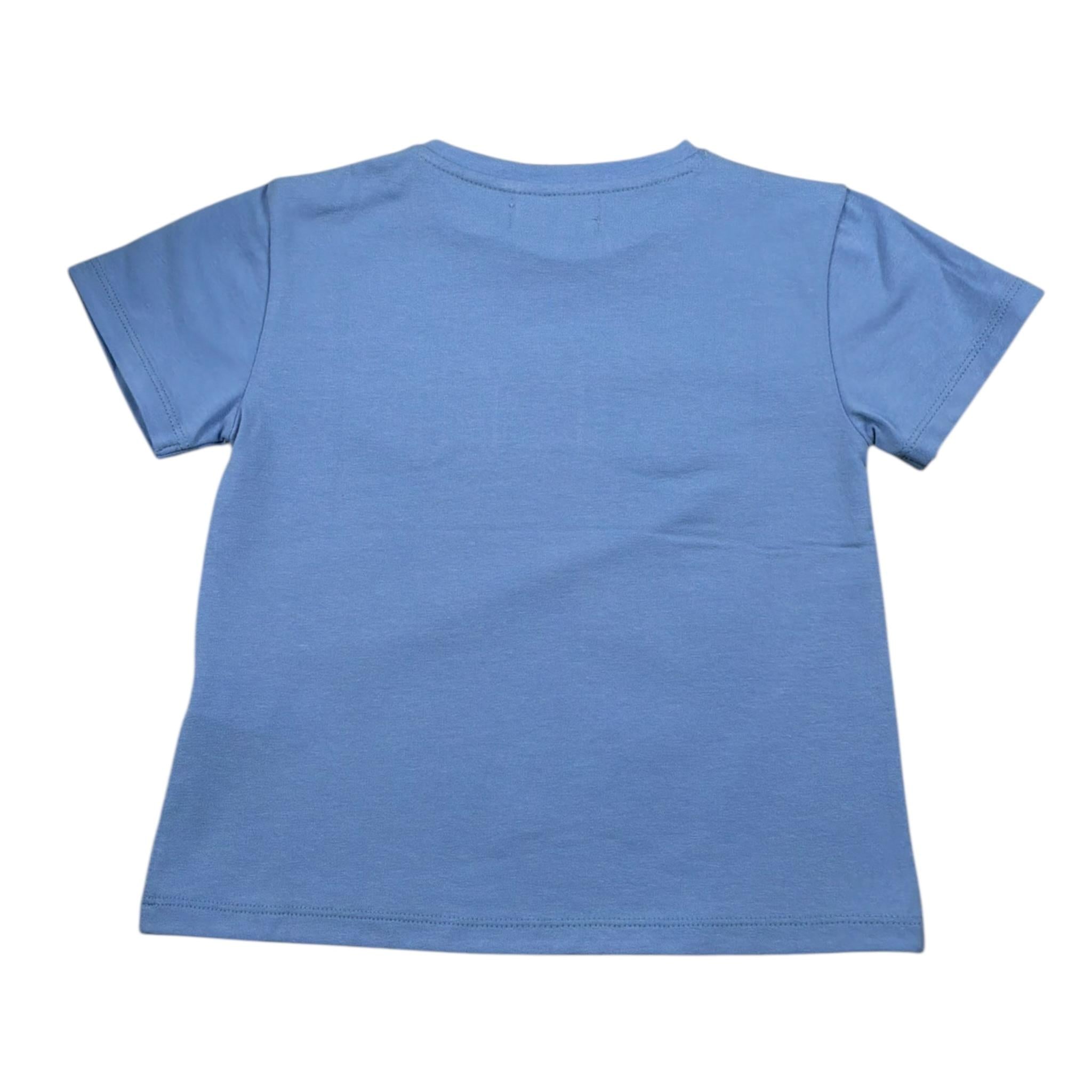 Malvi & Co T-Shirt Tinta Unita con Stampa per Bambino S25B206CAJJJ AZZURRO MALVI & CO 