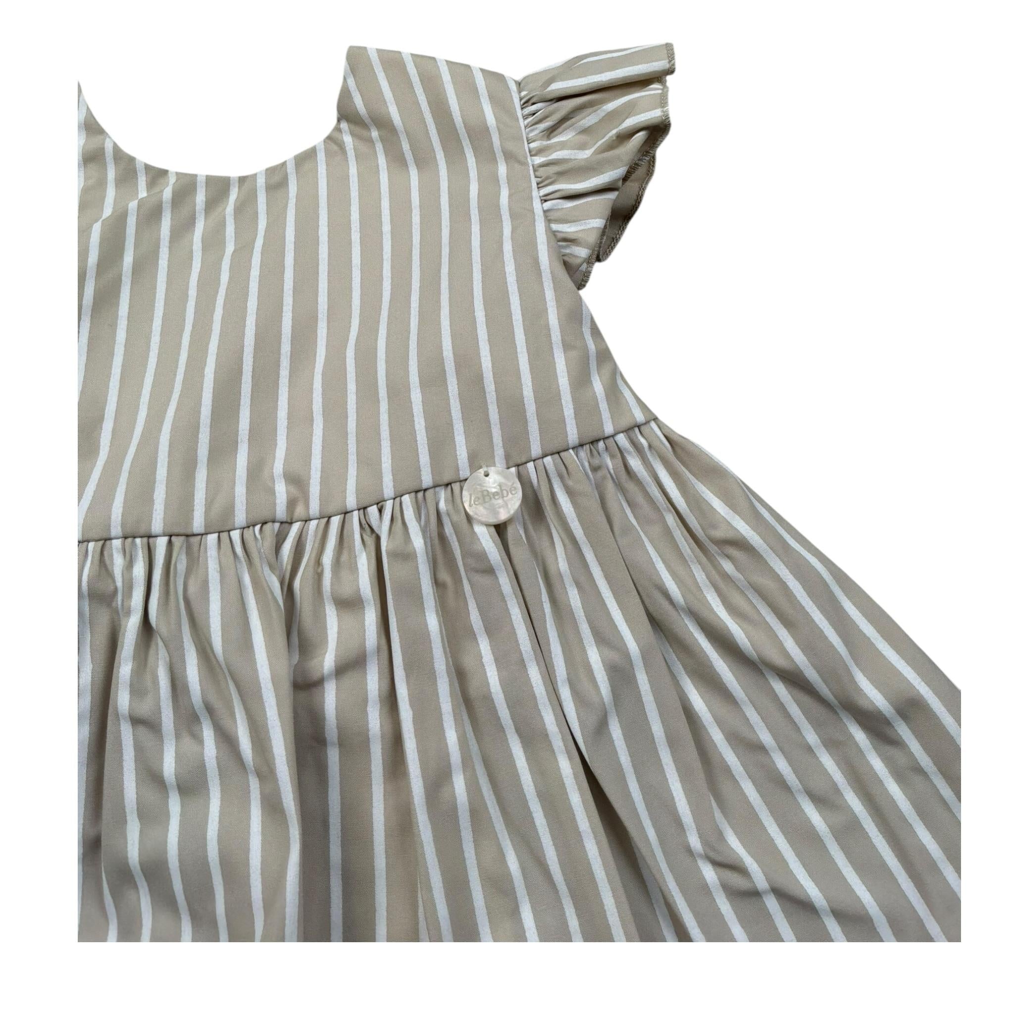 Le Bebe Top Giromanica Tinta Unita Fantasia A Righe per Neonata LBG5824 BEIGE LE BEBE 