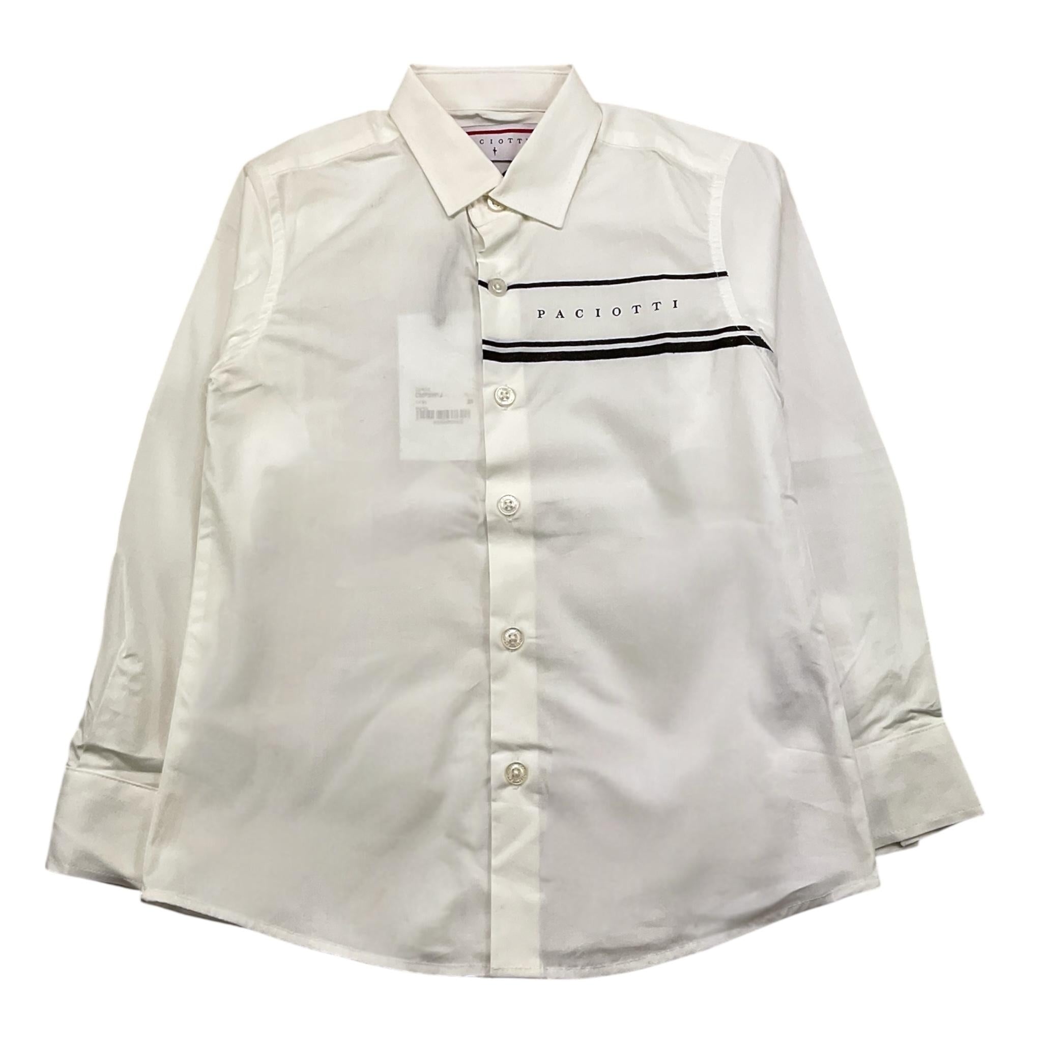 CESARE PACIOTTI camicia manica lunga tinta unita con logo Panna per Bambino CMP5351J PANNA CESARE PACIOTTI 