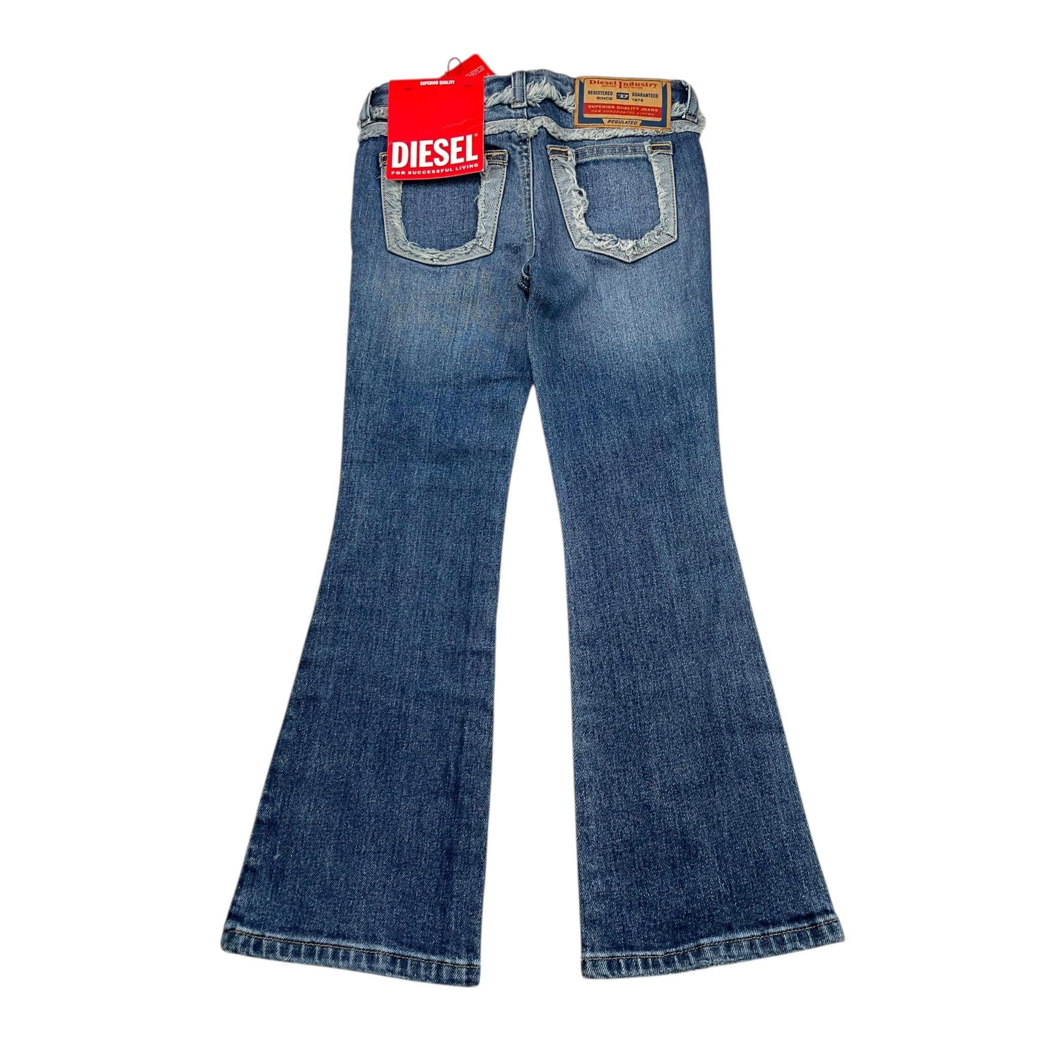 DIESEL jeans tinta unita modello a zampa Blu per Bambina J01549 BLU DIESEL 
