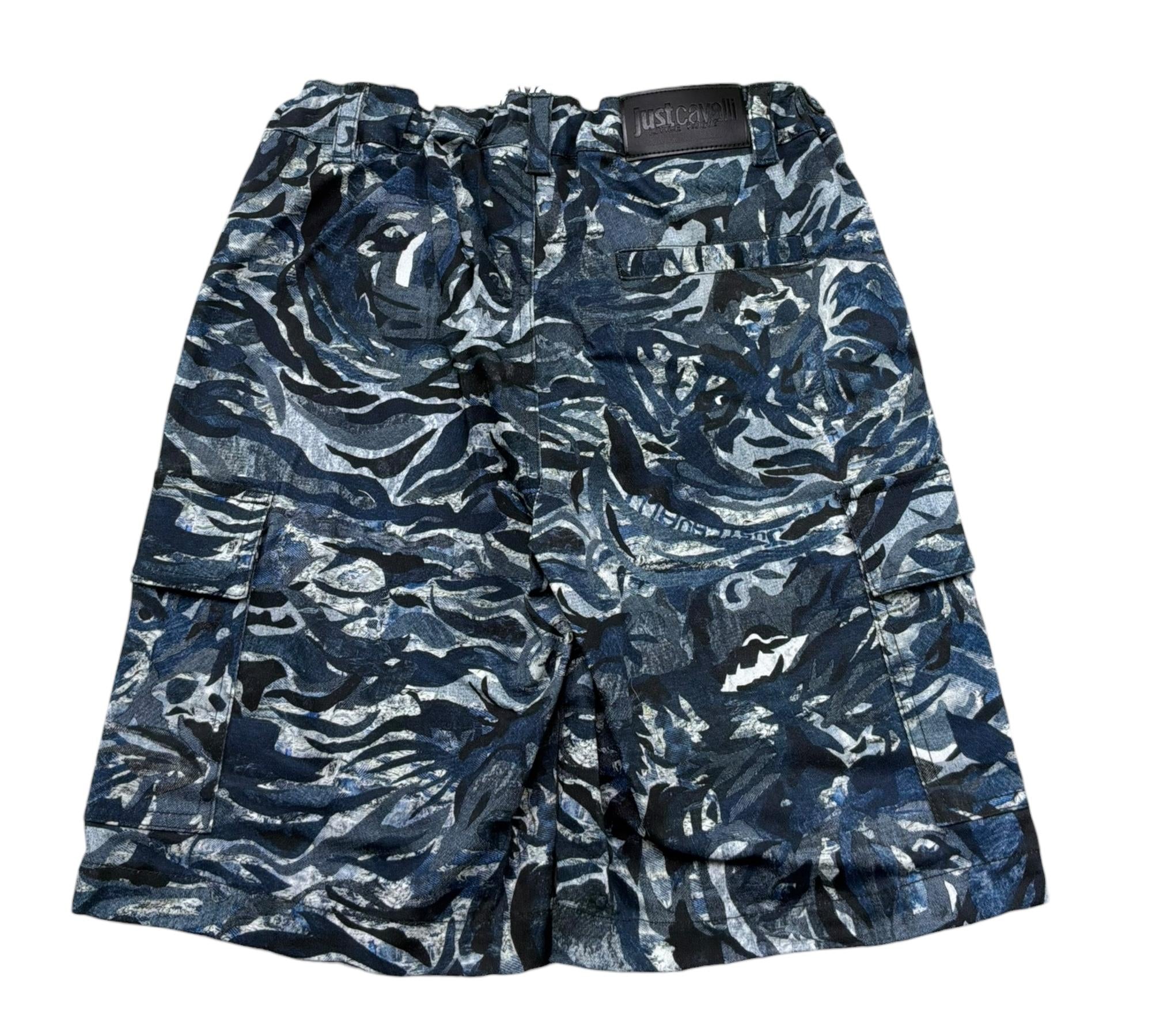 Just Cavalli Bermuda Stampa Fantasia con Girovita Reglabile per Bambino JBP26155BE BLU JUST CAVALLI 