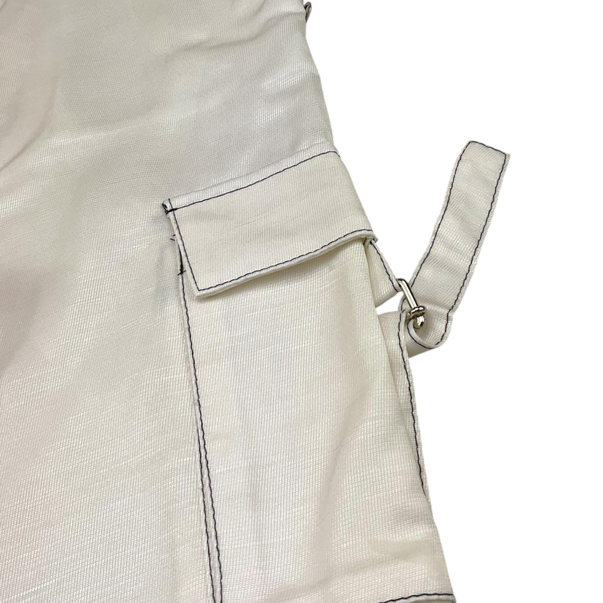 Please Pantalone Tinta Unita con Cuciture In Contrasto per Bambina PH08300G73 PANNA PLEASE 