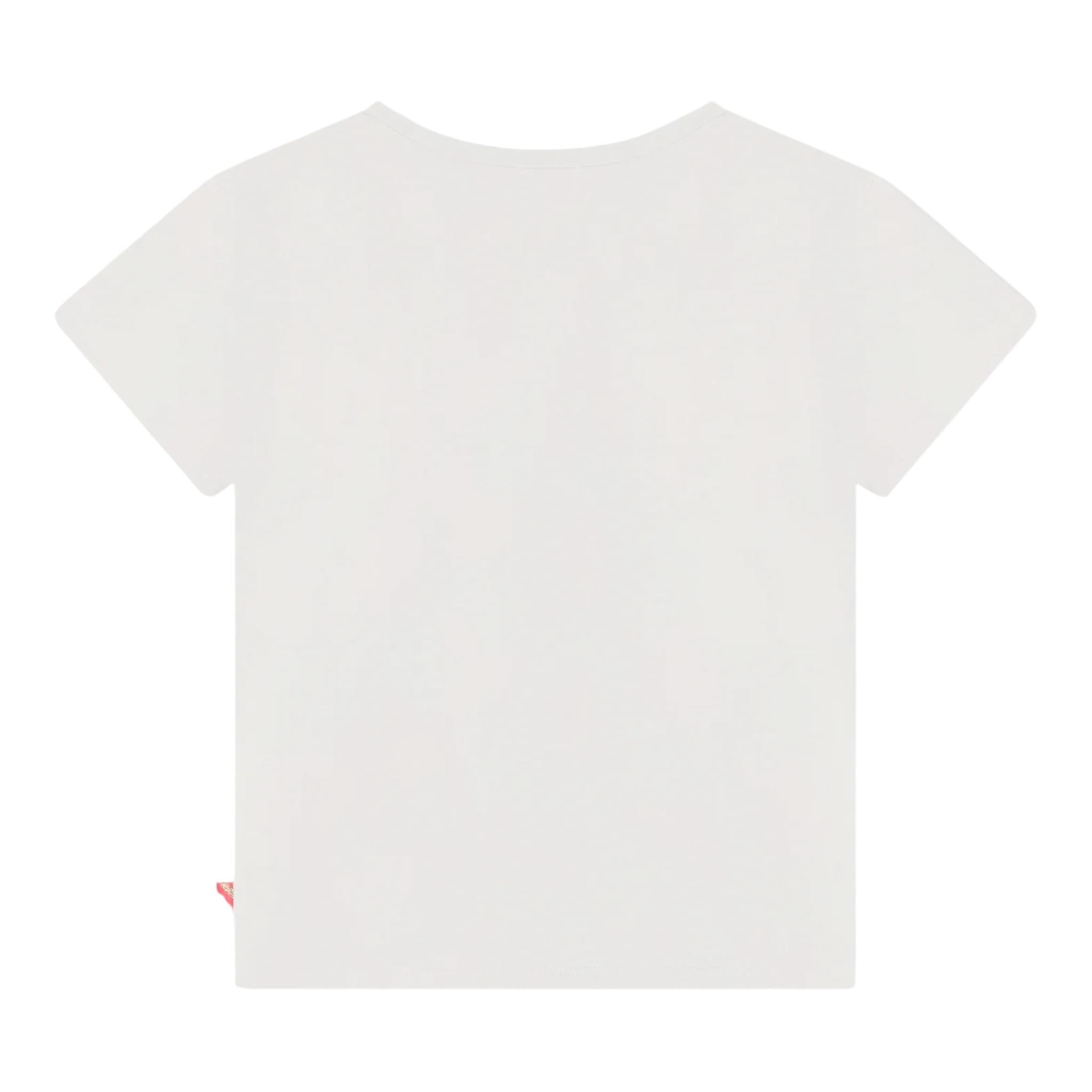 BillIEBLUSH t-shirt tinta unita girocollo con paillettes Bianco per Bambina U20493J BIANCO BillIEBLUSH 