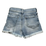 M+E' Short In Denim Tinta Unita con Girovita Regolabile per Neonata UE1691 AZZURRO M+E' 