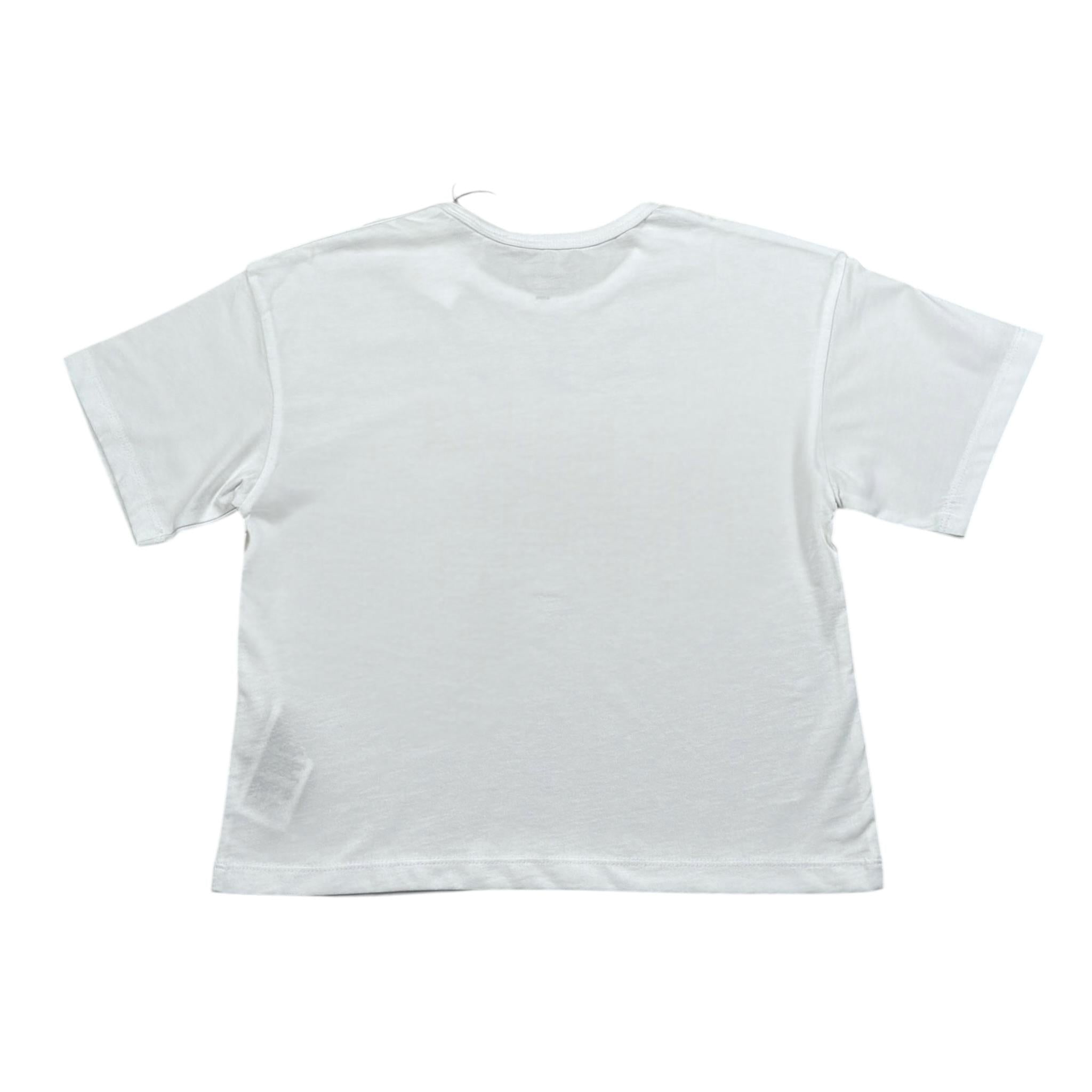 Calvin Klein T-Shirt Girocollo Tinta Unita con Logo per Bambina IG0IG02801X BIANCO CALVIN KLEIN 