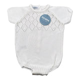 Juliana Pagliaccetto Mezza Manica tinta unita Cn Ricami Bianco per Neonato 25162X BIANCO JULIANA 