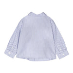 Emporio Armani Camicia Tinta Unita con Manica Lunga Fantasia A Righe per Neonato 6DHCJD AZZURRO EMPORIO ARMANI 