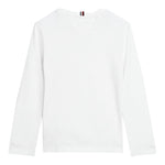 TOMMY HILFIGER shirt girocollo tinta unita con stampa in contrasto Bianco per Bambino KS0KS00202X BIANCO TOMMY HILFIGER 