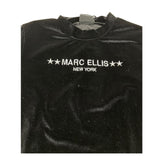 MARC ELLIS shirt in velluto tinta unita con logo Nero per Bambina JMJTS15744 NERO MARC ELLIS 