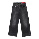 Diesel Jeans Tinta Unita Modello A Palazzo per Bambina J01852 NERO DIESEL 