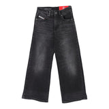 Diesel Jeans Tinta Unita Modello A Palazzo per Bambina J01852 NERO DIESEL 