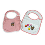 Moschino Set 2 Bavette Bicolore per Neonata MMY062 ROSA/BIANCO MOSCHINO 
