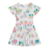 Billieblush Abito Mezza Manica Tinta Unita con Stampa per Neonata U21034 BIANCO BillIEBLUSH 