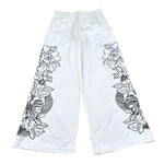 John Richmond Pantalone Modello A Palazzo Tinta Unita con Stampa per Bambina RGP26127PA BIANCO JOHN RICHMOND 