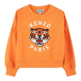 Kenzo Felpa Girocollo Tinta Unita con Stampa per Bambina K61049X ARANCIONE KENZO 